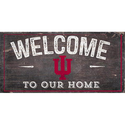 fan creations Indiana Welcome Distressed 6 x 12