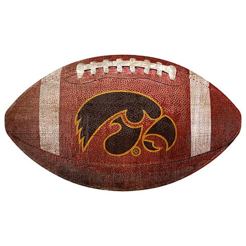fan creations Iowa 12" Football Shaped Sign