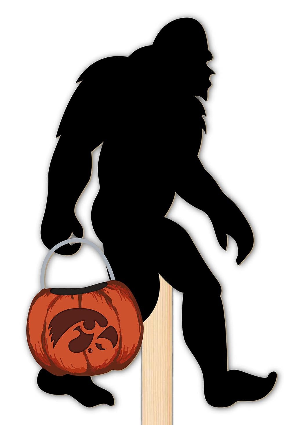 fan creations Iowa Big Foot Halloween Yard Stake