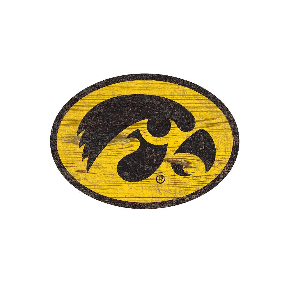 fan creations Iowa Distressed Logo Cutout Sign