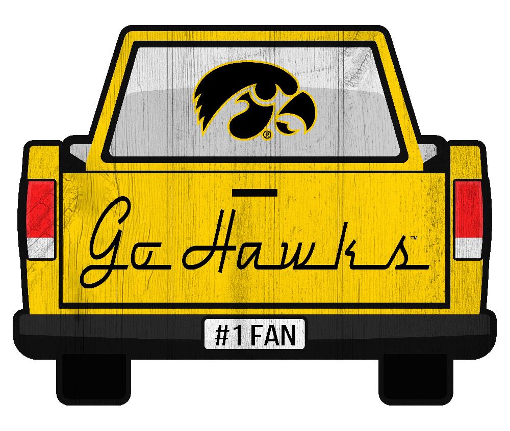 fan creations Iowa Slogan Truck Back Vintage 12in