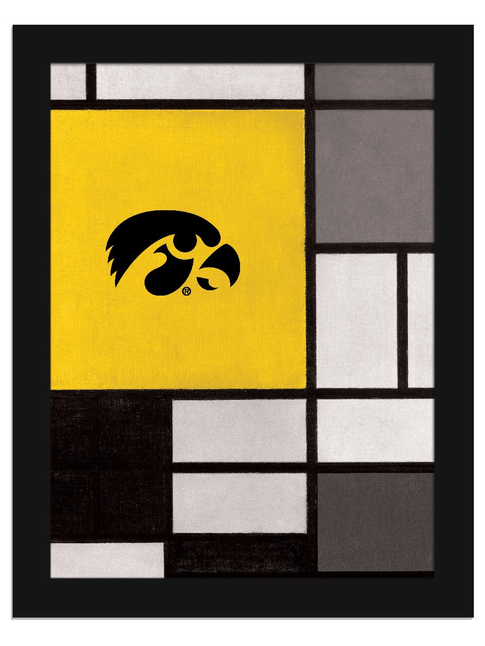 fan creations Iowa Team Composition 12x16