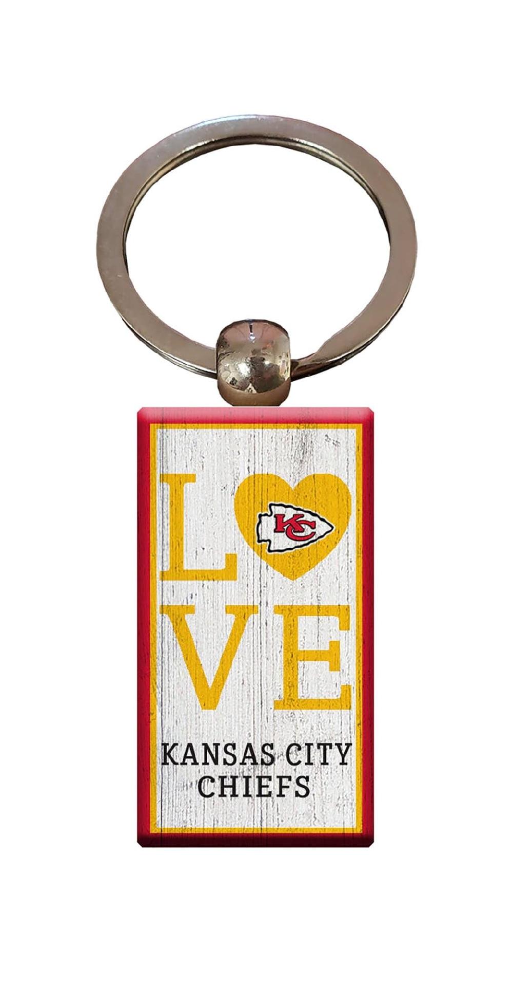 fan creations Kansas City Chiefs Love Keychain