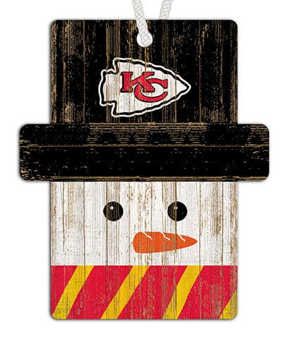 fan creations Kansas City Chiefs Snowman Ornament