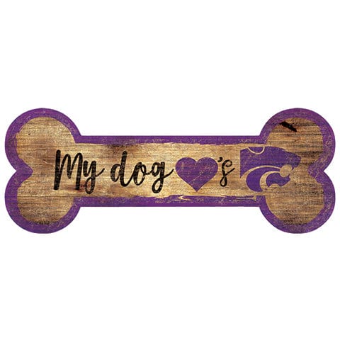 fan creations Kansas State Dog Bone Sign