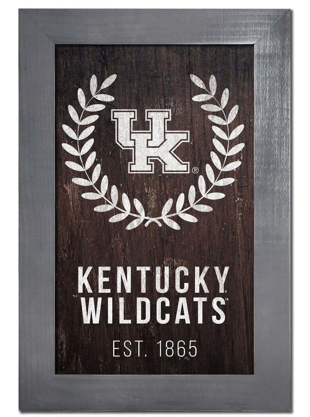 fan creations Kentucky Laurel Wreath 11x19 Framed