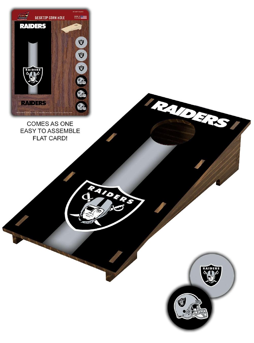 fan creations Las Vegas Raiders Desktop Cornhole