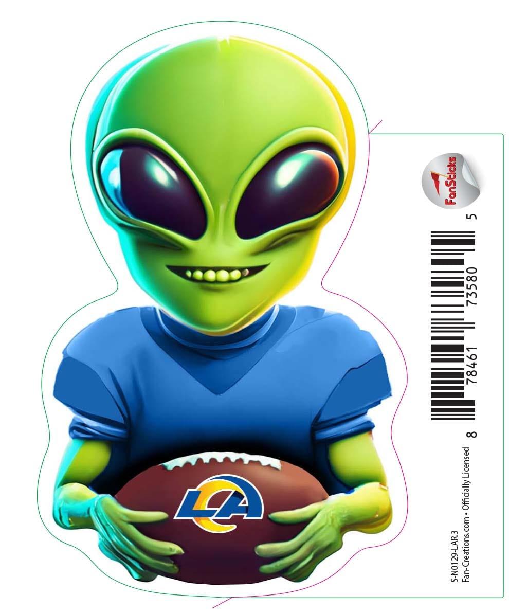 fan creations Los Angeles Rams 3in Decal Alien