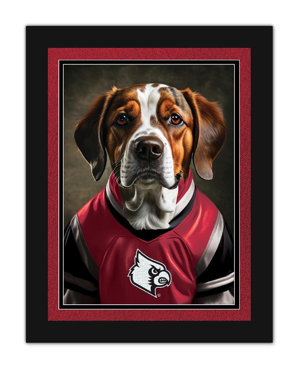 fan creations Louisville Dog in Team Jersey 12x16