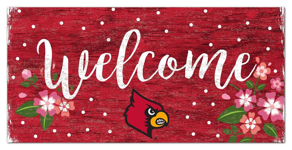 fan creations Louisville Welcome Floral 6x12 Sign
