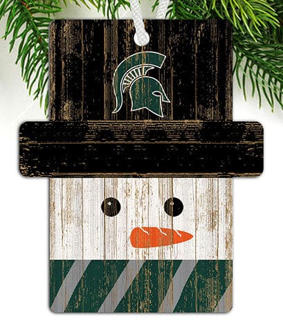 fan creations Michigan State Snowman Ornament