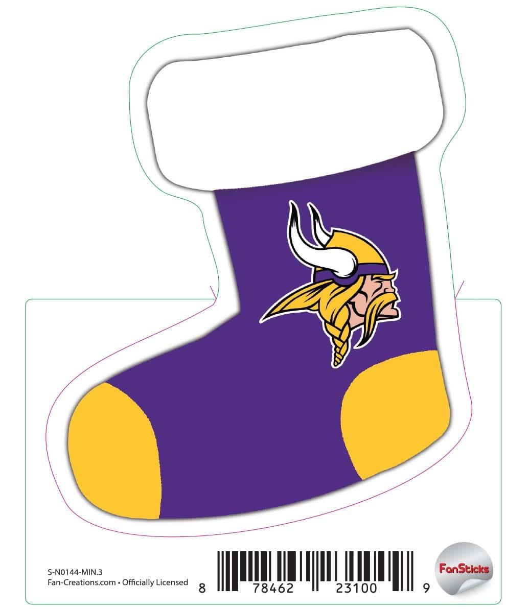 fan creations Minnesota Vikings 3in Decal Stocking