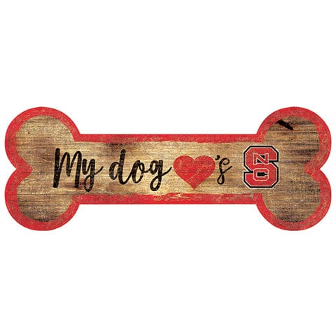 fan creations NC State University Dog Bone Sign