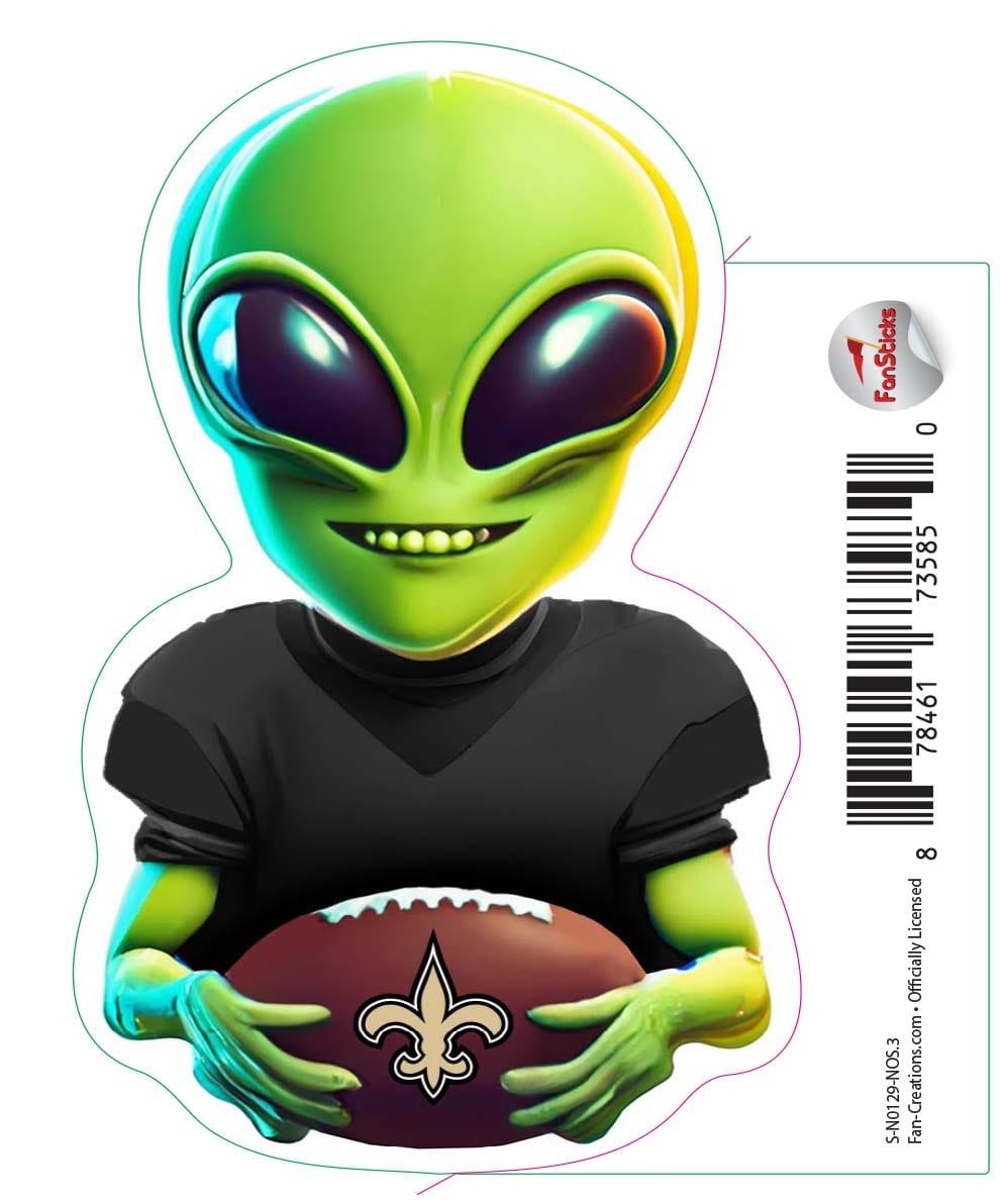 fan creations New Orleans Saints 3in Decal Alien
