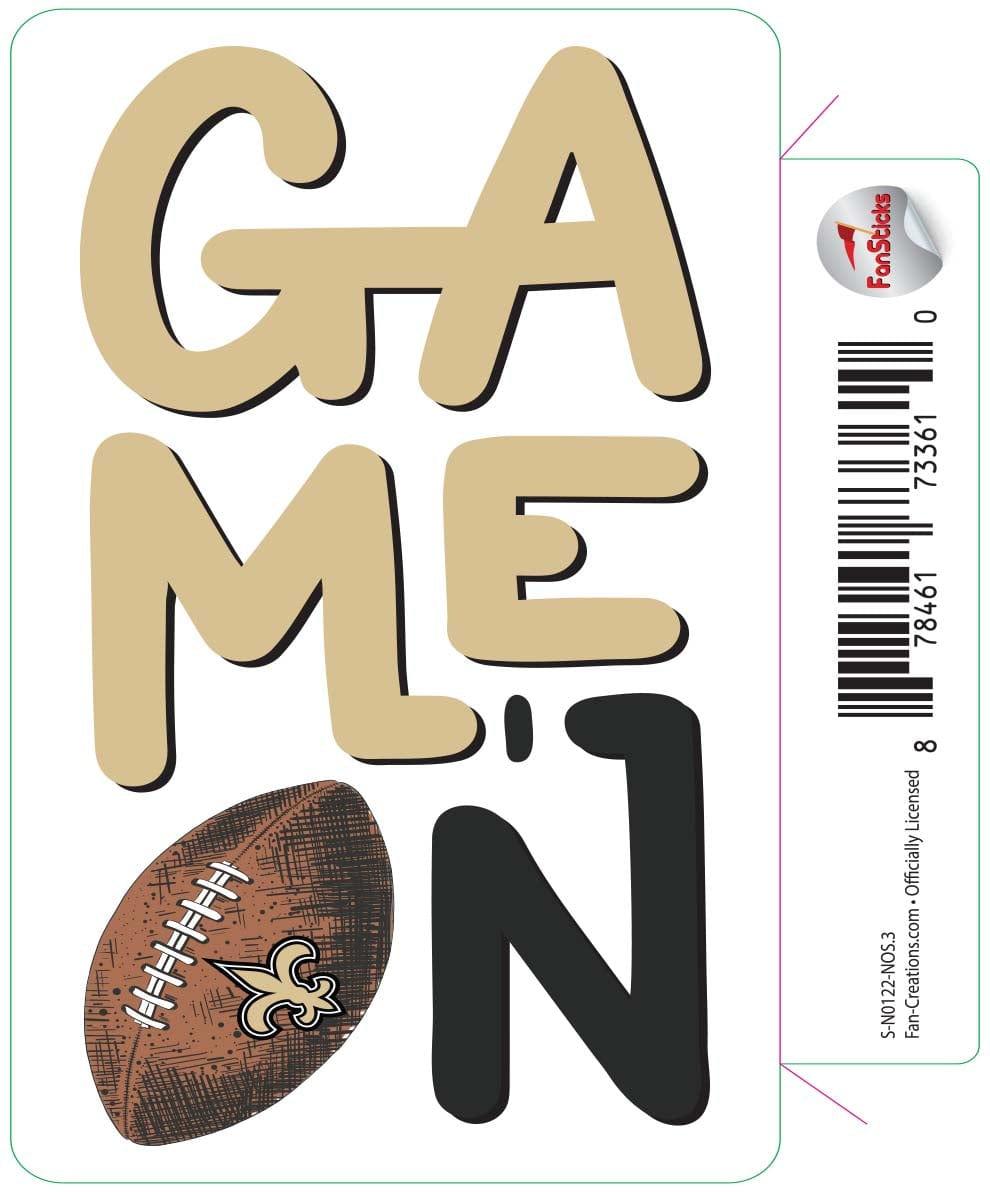 fan creations New Orleans Saints 3in Decal Game On