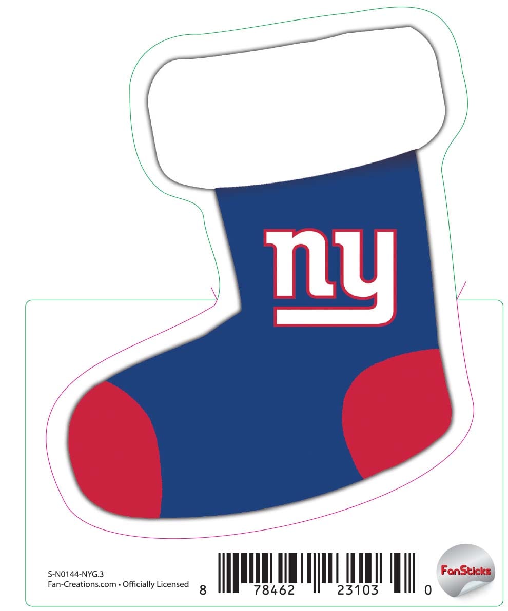 fan creations New York Giants 3in Decal Stocking
