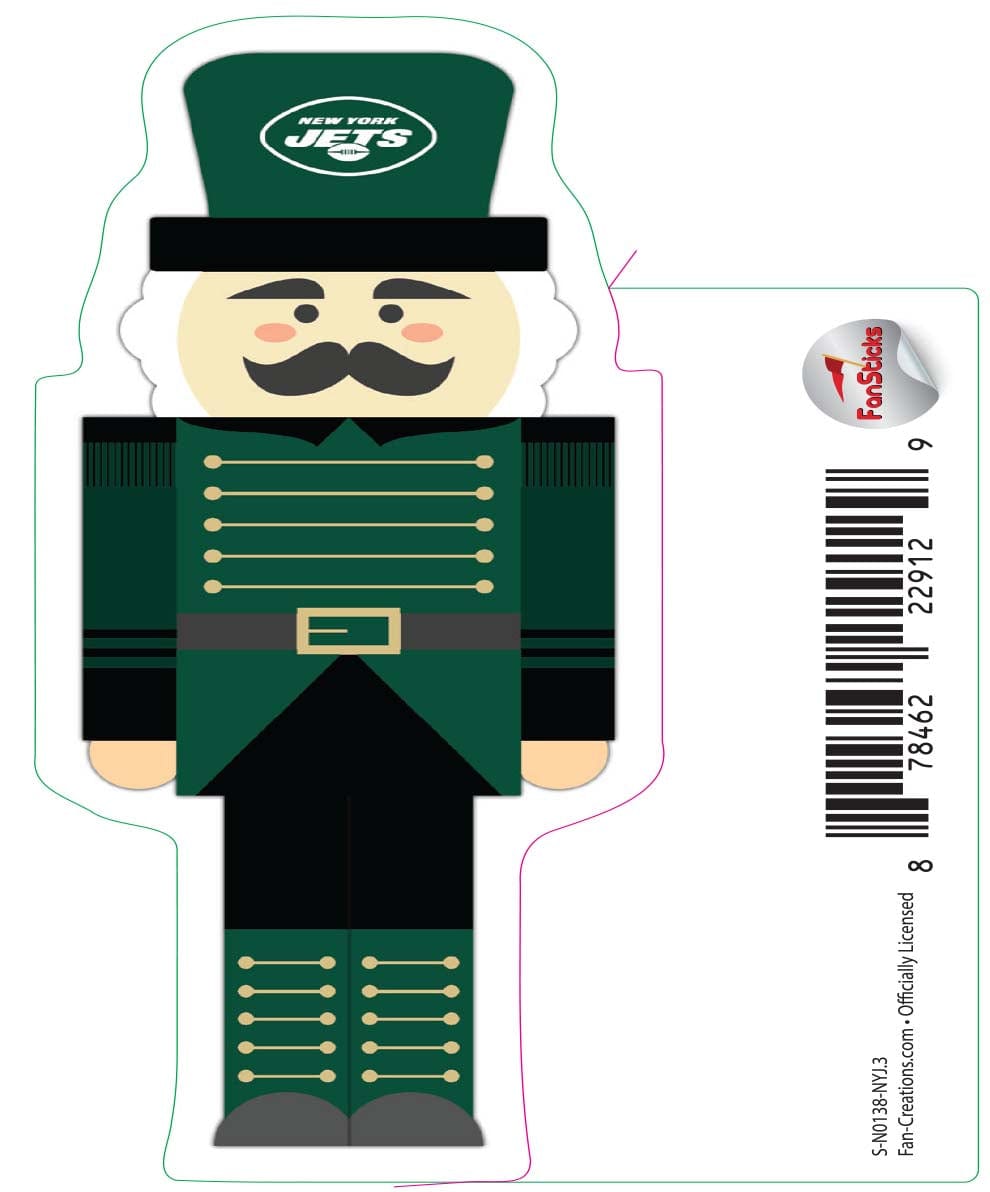 fan creations New York Jets 3in Decal Nutcracker