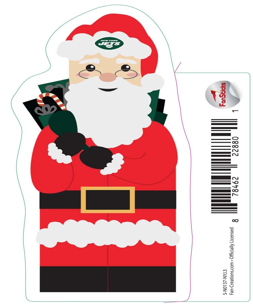 fan creations New York Jets 3in Decal Santa