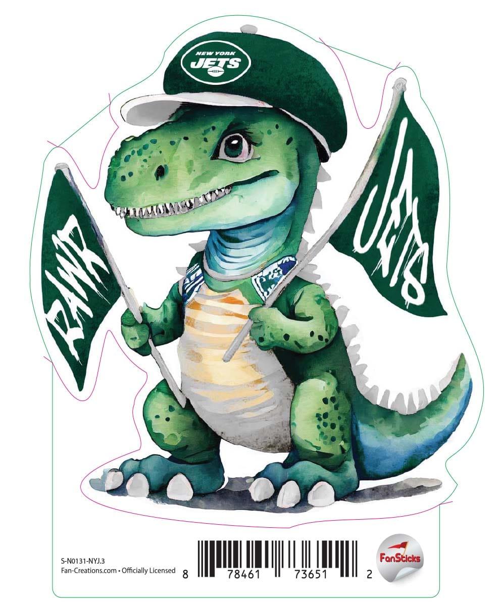 fan creations New York Jets 3in Decal T-Rex Fan