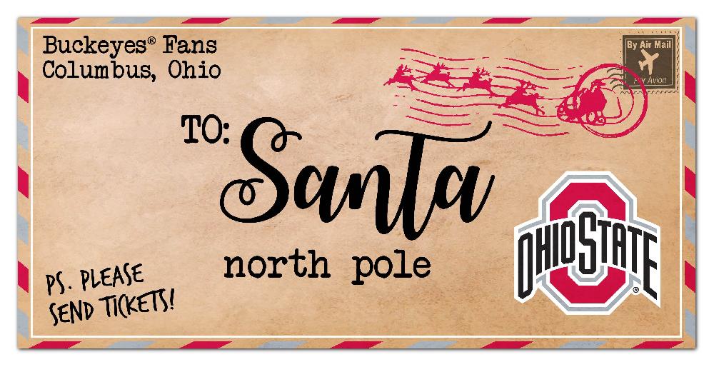 fan creations Ohio State University To Santa 6x12
