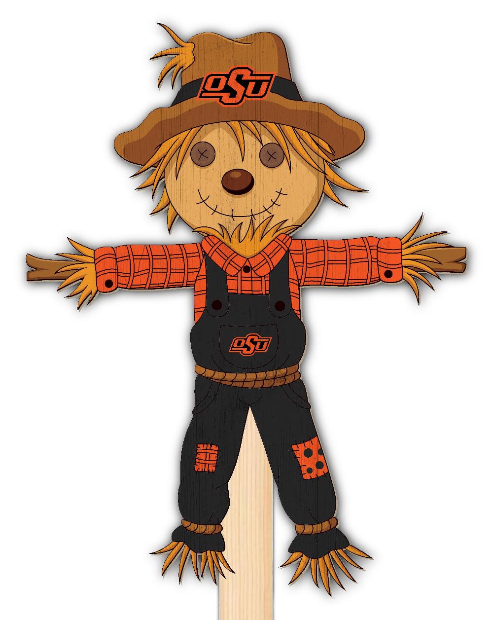 fan creations Oklahoma State Scarecrow Yard Stake