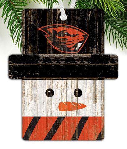 fan creations Oregon State Snowman Ornament