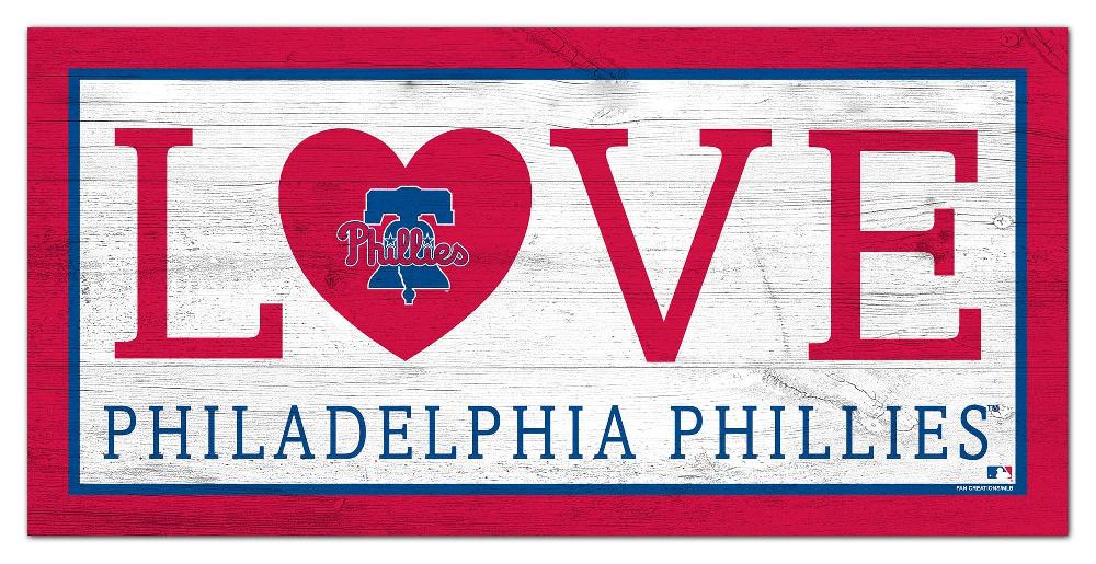 fan creations Philadelphia Phillies Love 6x12 Sign