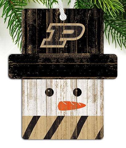 fan creations Purdue Snowman Ornament