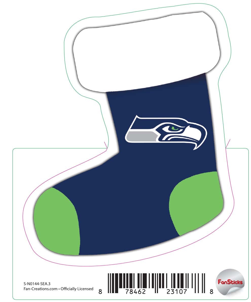 fan creations Seattle Seahawks 3in Decal - Stocking