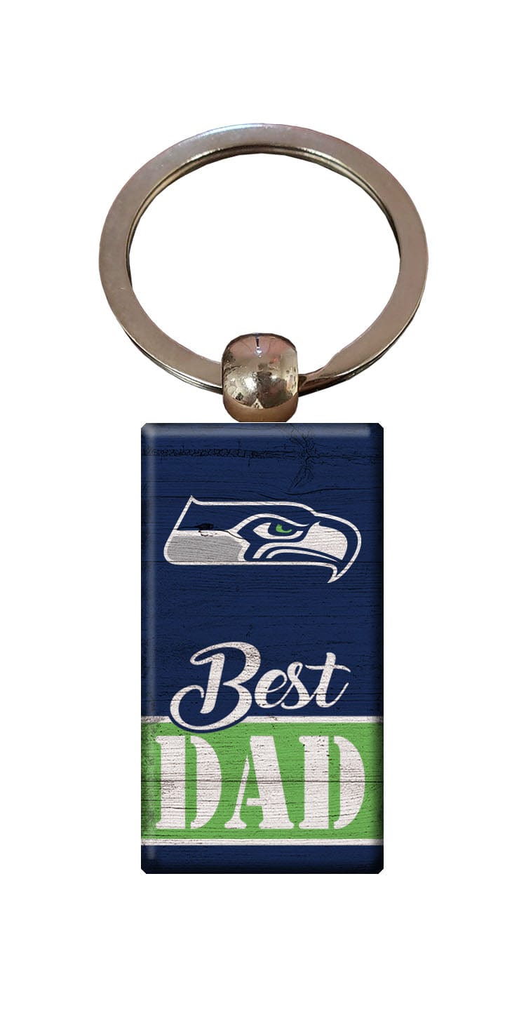 fan creations Seattle Seahawks Best Dad Keychain