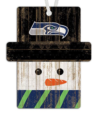 fan creations Seattle Seahawks Snowman Ornament
