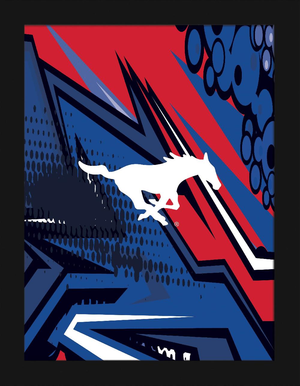 fan creations SMU Team Comic 12x16