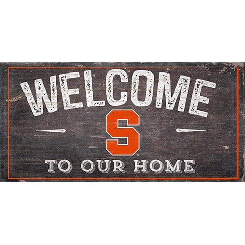 fan creations Syracuse Welcome Distressed 6 x 12