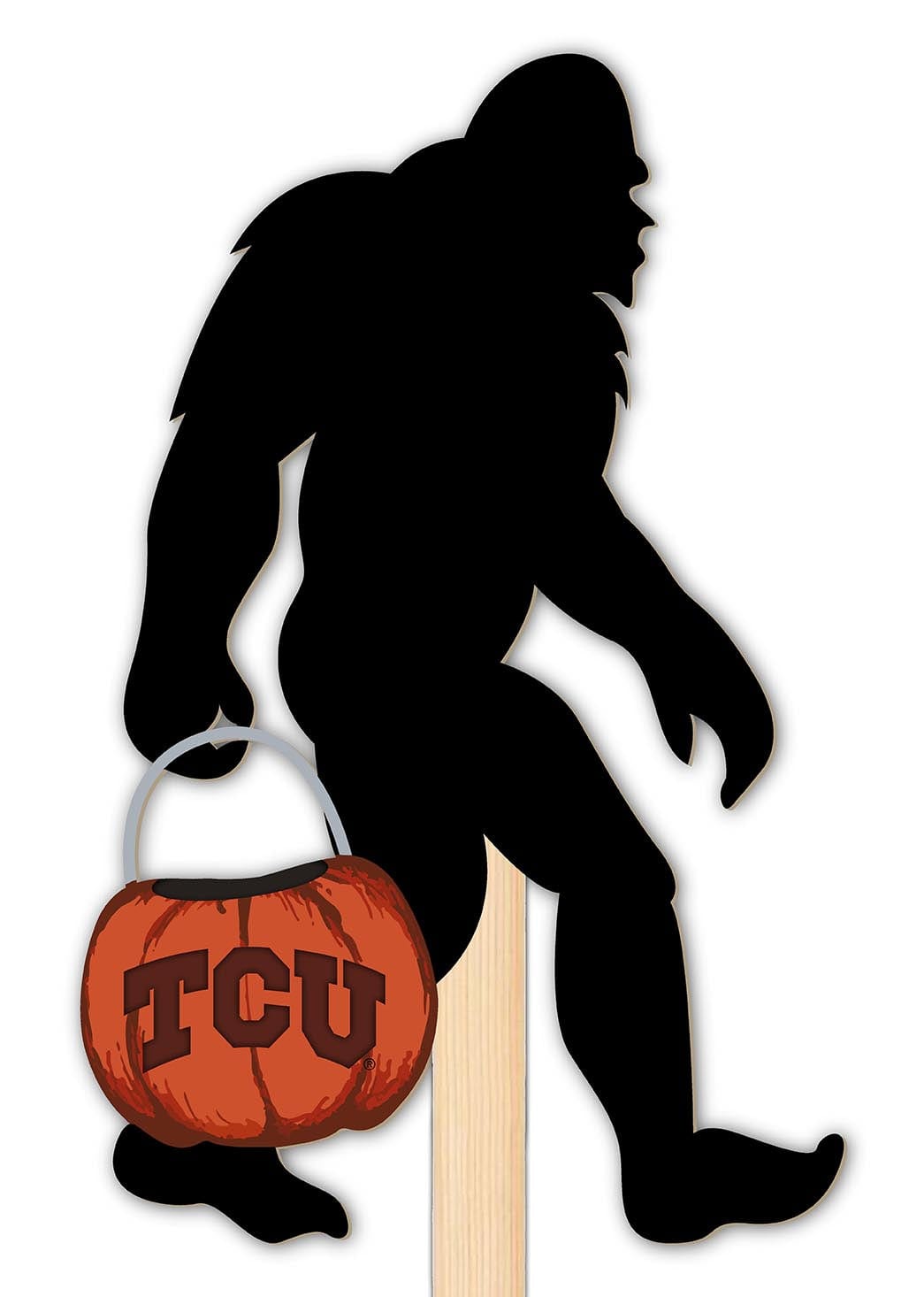 fan creations TCU Big Foot Halloween Yard Stake