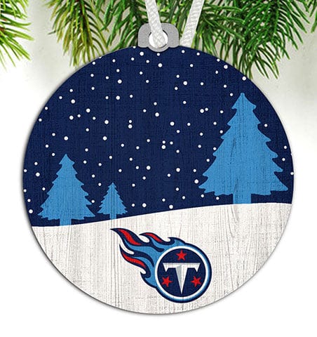 fan creations Tennessee Titans Snow Scene Ornament