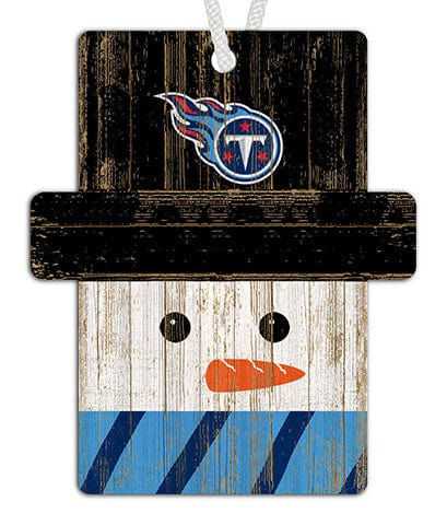 fan creations Tennessee Titans Snowman Ornament