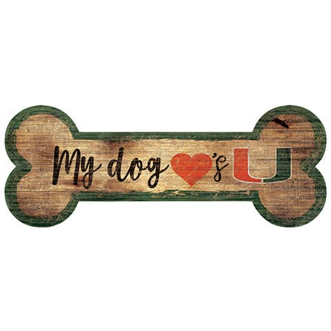 fan creations University of Miami Dog Bone Sign