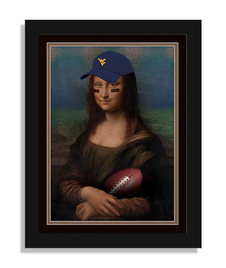 fan creations West Virginia Mona Lisa Fan 12x16