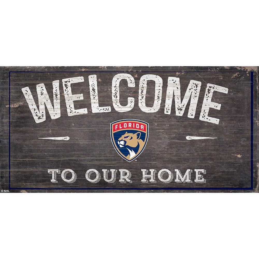 fan creations Florida Panthers Welcome Distressed 6x12