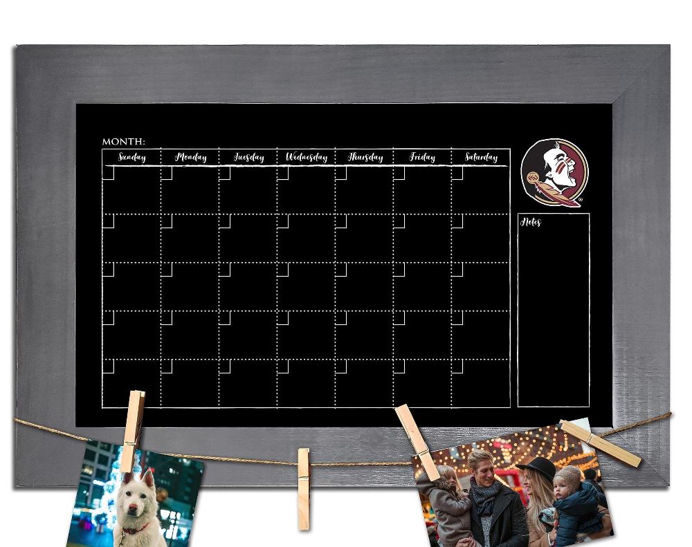 fan creations Florida State Monthly Chalkboard With Frame & Clothespins