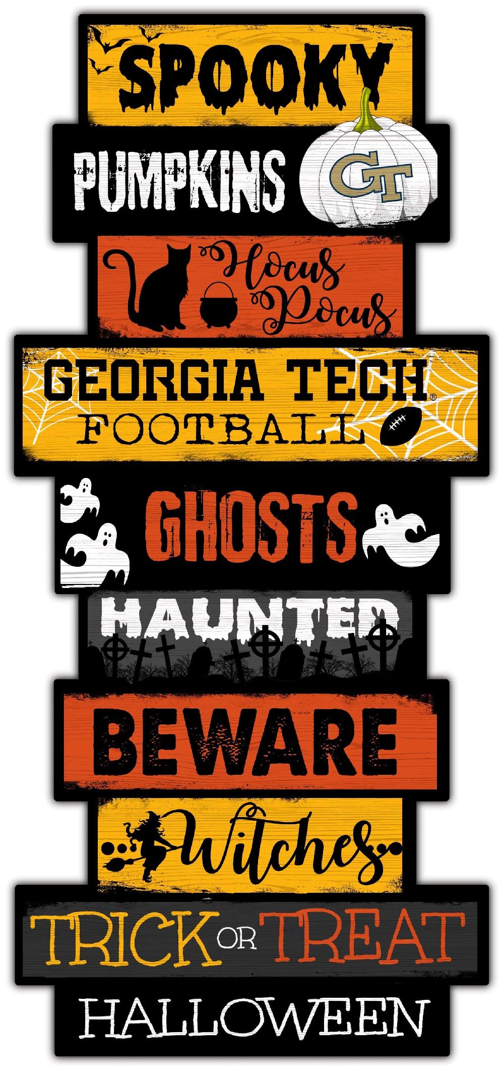 fan creations Georgia Tech Halloween Celebration Stack 24" Sign