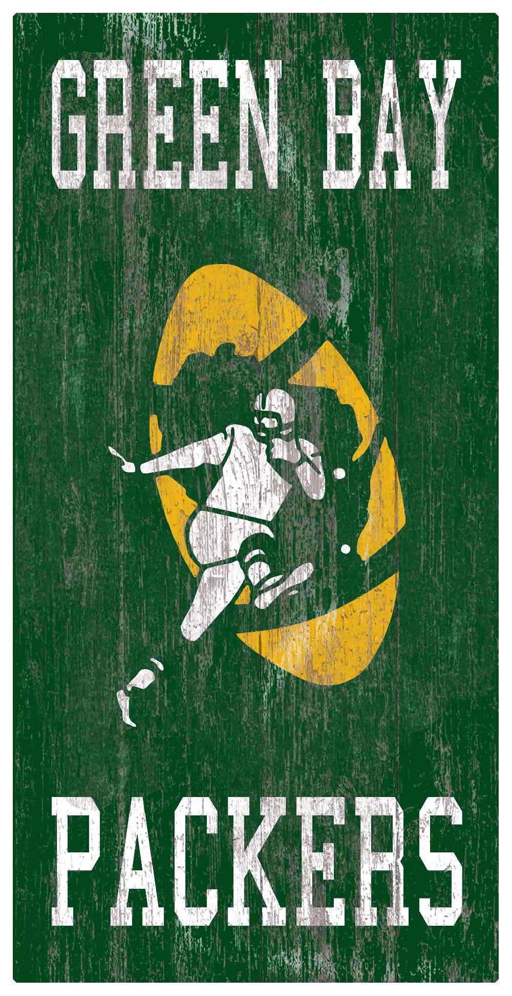 fan creations Green Bay Packers Heritage Logo W/ Team Name 6x12