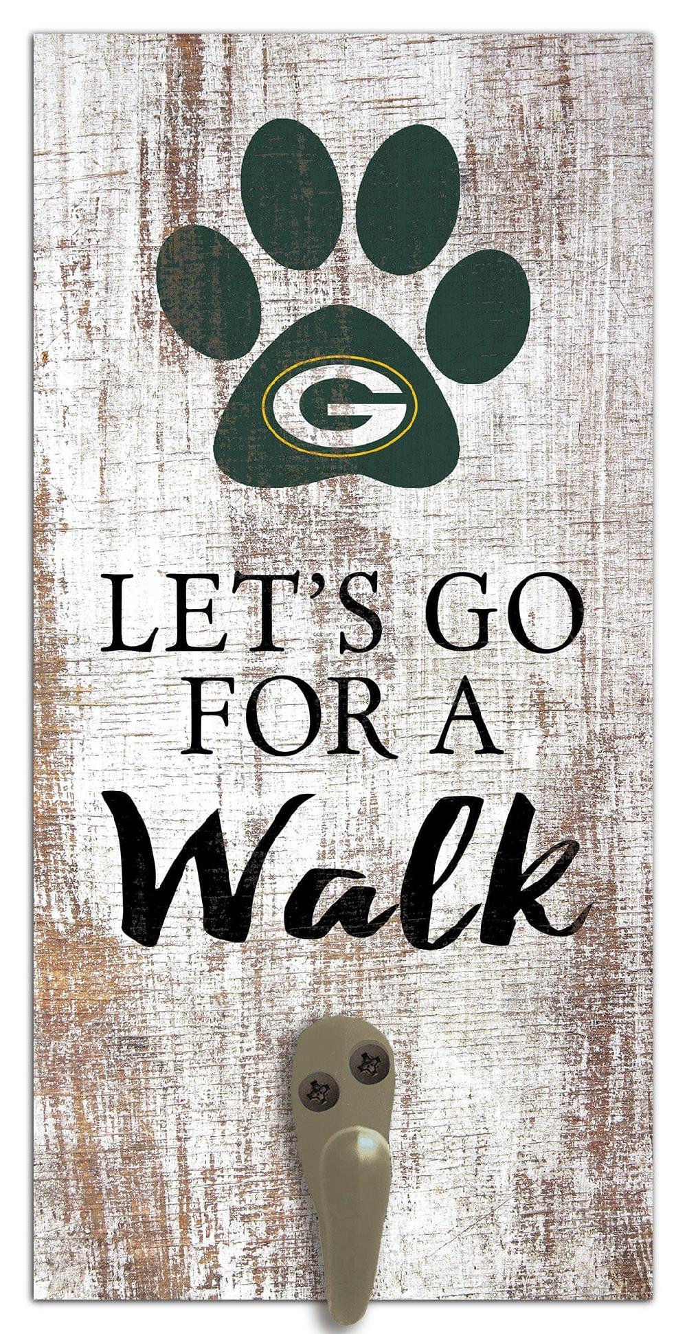 fan creations Green Bay Packers Leash Holder 6x12 Sign