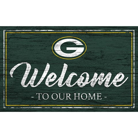 fan creations Green Bay Packers Team Color Welcome 11x19 Sign