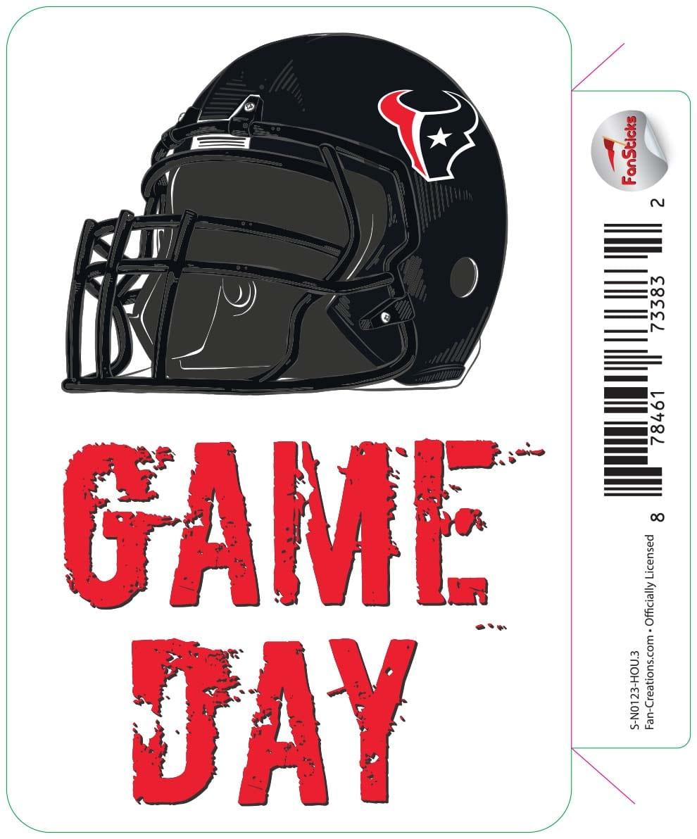 fan creations Houston Texans 3in Decal Game Day Helmet