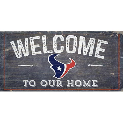 fan creations Houston Texans Welcome Distressed 6 x 12