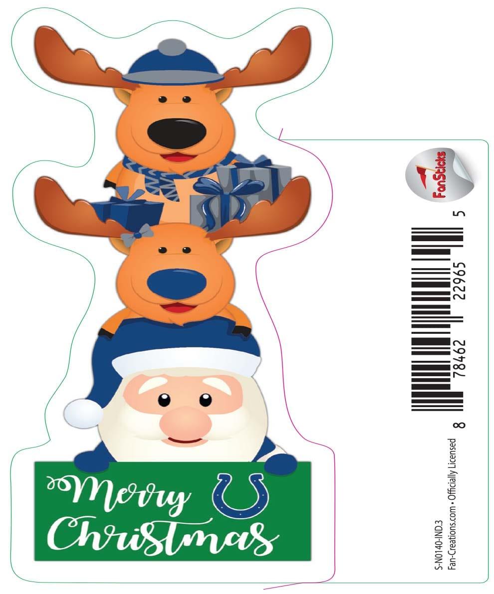 fan creations Indianapolis Colts 3in Decal Christmas Stack