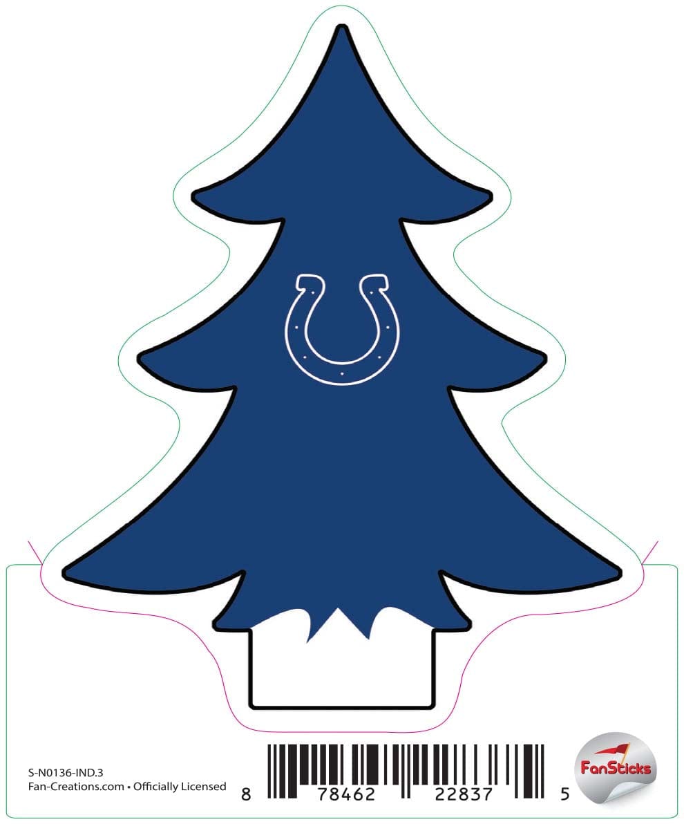 fan creations Indianapolis Colts 3in Decal Christmas Tree
