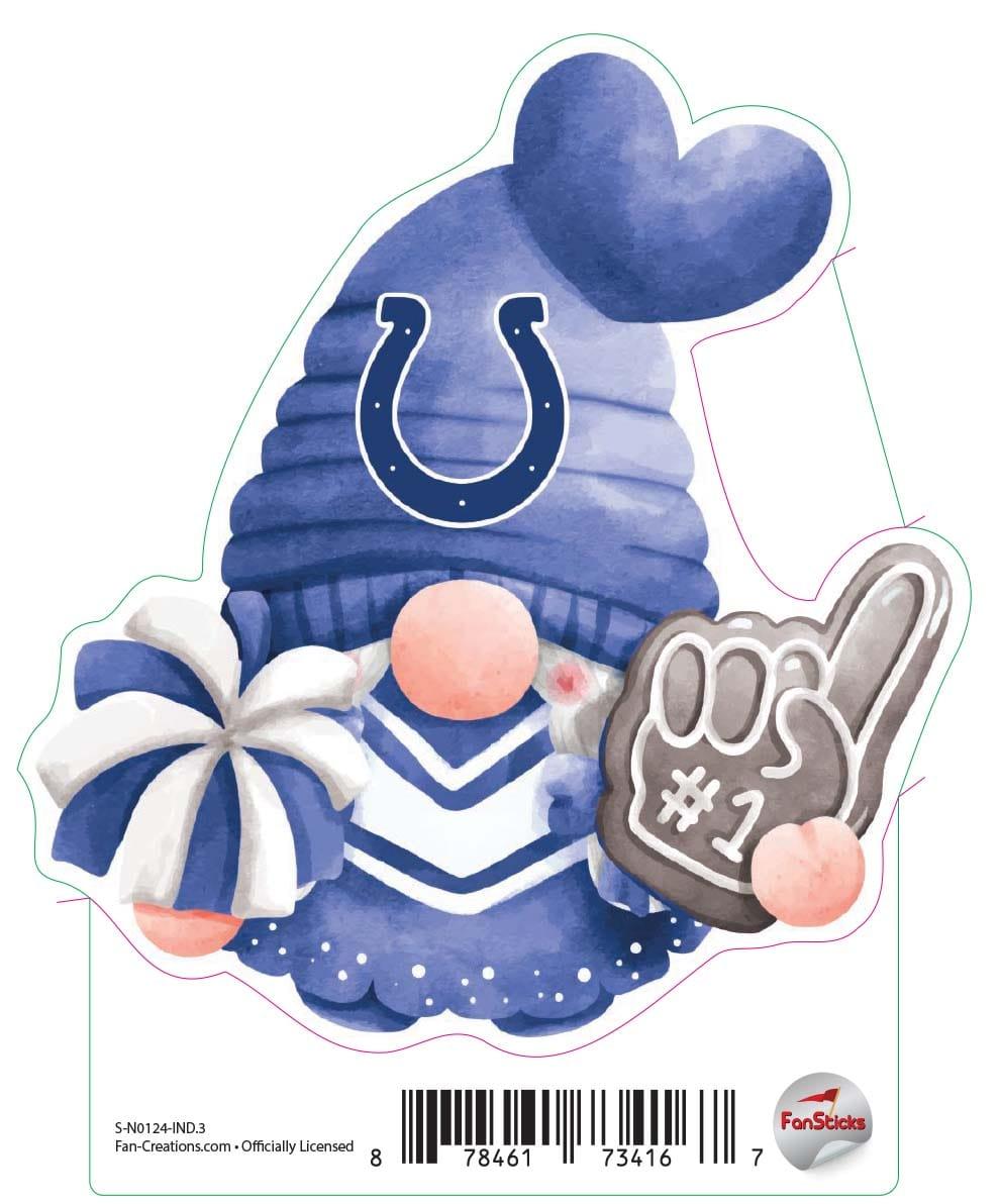 fan creations Indianapolis Colts 3in Decal Gnome with Foam Finger