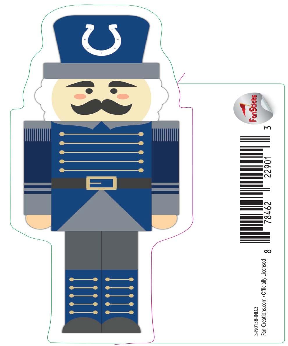 fan creations Indianapolis Colts 3in Decal Nutcracker